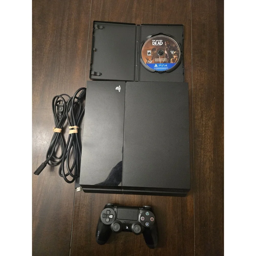 Sony PlayStation 4 PS4 - 500GB Jet Black Console & CONTROLLER - Bundle TESTED